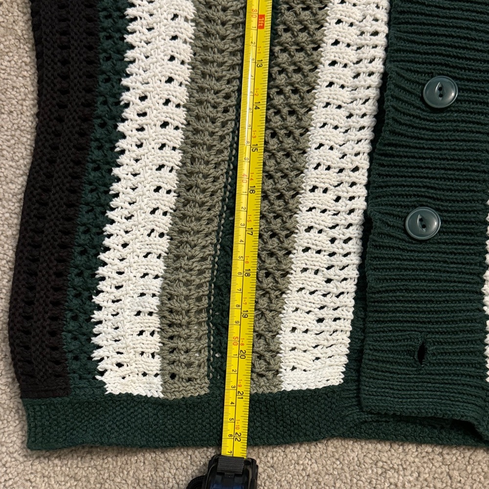 BDG Green and White Crochet Knit - Picture 5 of 6